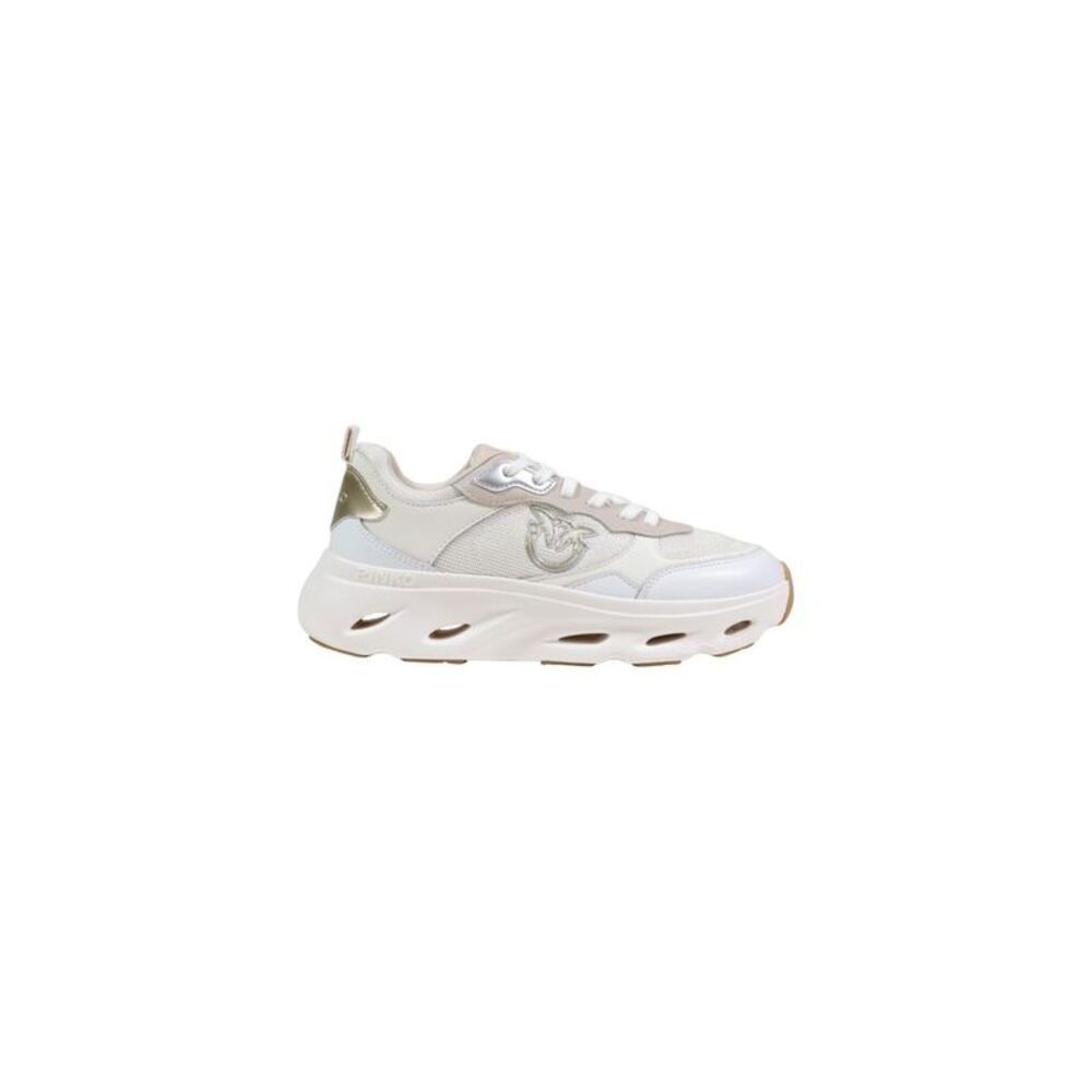 PINKO Beige Leather Chunky Women's Sneakers